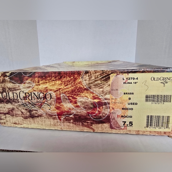 Old Gringo Brown Leather Heeled Boots Elina 7.5 Tall Boho - Picture 4 of 16